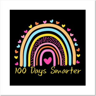 100Th Day Of School Teacher 100 Days Smarter Rainbow Posters and Art